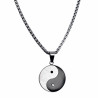 60cm x 3mm Jasseron Ketting + Yin Yang-Hanger Unisex - Gepolijst RVS