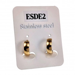 ∅13mm x 4mm Oorbellen Unisex - Verguld RVS - Oorringen Dames - Heren