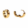 ∅13mm x 4mm Oorbellen Unisex - Verguld RVS - Oorringen Dames - Heren