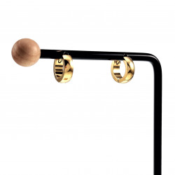 ∅13mm x 4mm Oorbellen Unisex - Verguld RVS - Oorringen Dames - Heren
