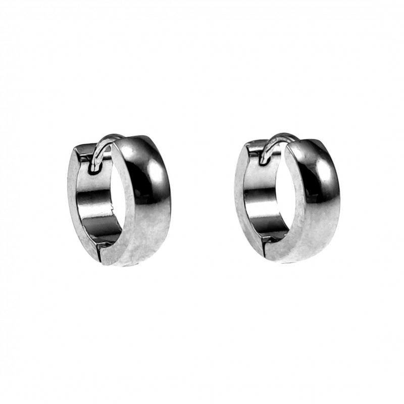 ∅13mm x 4mm Oorbellen Unisex - Gepolijst RVS - Oorringen Dames - Heren ∅13mm x 4mm Oorbellen Unisex - Gepolijst RVS - Oorringen Dames - Heren