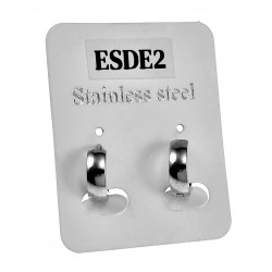 ∅13mm x 4mm Oorbellen Unisex - Gepolijst RVS - Oorringen Dames - Heren
