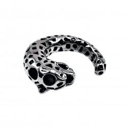 60cm x 3mm Jasseron Ketting + Panterkop Hanger Unisex - RVS