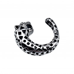 60cm x 3mm Jasseron Ketting + Panterkop Hanger Unisex - RVS