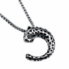 60cm x 3mm Jasseron Ketting + Panterkop Hanger Unisex - RVS