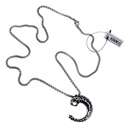 60cm x 3mm Jasseron Ketting + Panterkop Hanger Unisex - RVS