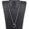 60cm x 3mm Jasseron Ketting + Panterkop Hanger Unisex - RVS