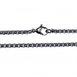 60cm x 3mm Jasseron Ketting + Panterkop Hanger Unisex - RVS