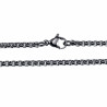 60cm x 3mm Jasseron Ketting + Panterkop Hanger Unisex - RVS