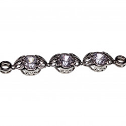 17-19cm Armband Dames Rhodium Luxe Armband met Zirkonia's Tennisarmband