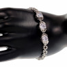 17-19cm Armband Dames Rhodium Luxe Armband met Zirkonia's Tennisarmband