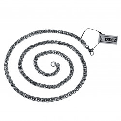 60cm x 5mm Gepolijst RVS Ronde Design Visgraat Schakelketting Unisex