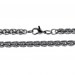 60cm x 5mm Gepolijst RVS Ronde Design Visgraat Schakelketting Unisex