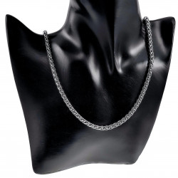 60cm x 5mm Gepolijst RVS Ronde Design Visgraat Schakelketting Unisex