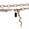 Dottilove Ovale Schakelketting met Slangenhanger - 14k Goud RVS