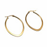 ∅40mm Oorbellen Dames - Verguld RVS - Ovale Oorringen