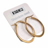 ∅30mm Oorbellen Dames - Verguld RVS - Ovale Oorringen