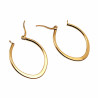 ∅30mm Oorbellen Dames - Verguld RVS - Ovale Oorringen