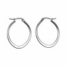 ∅30mm Oorbellen Dames - Gepolijst RVS - Ovale Oorringen
