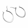 ∅30mm Oorbellen Dames - Gepolijst RVS - Ovale Oorringen
