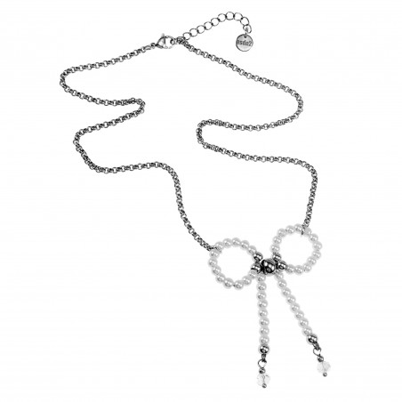 Verstelbaar Ketting met Strik Schelpparels Dames - RVS Halsketting