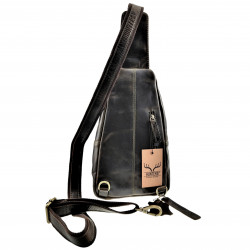 Hunters Crossbodytas Unisex - Donker Olijfgroene Echt Leer - Slingbag