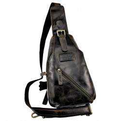 Hunters Crossbodytas Unisex - Donker Olijfgroene Echt Leer - Slingbag