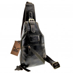 Hunters Crossbodytas Unisex - Donker Olijfgroene Echt Leer - Slingbag