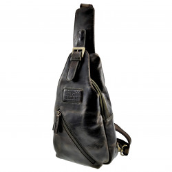 Hunters Crossbodytas Unisex - Donker Olijfgroene Echt Leer - Slingbag