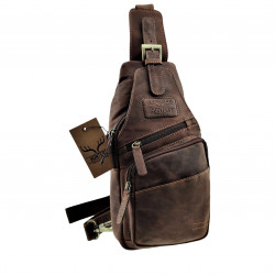 Hunters Crossbodytas Unisex - Donker Bruin Buffelleer - Schoudertas
