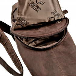 Hunters Crossbodytas Unisex - Donker Bruin Buffelleer - Schoudertas
