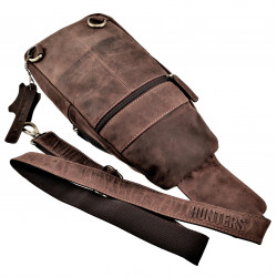 Hunters Crossbodytas Unisex - Donker Bruin Buffelleer - Schoudertas