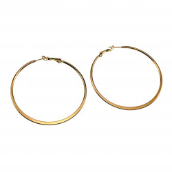 ∅60mm Oorbellen Dames - Verguld RVS - Semi-platte Oorringen