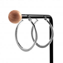 ∅30mm Oorbellen Dames - Gepolijst RVS - Ovale Oorringen