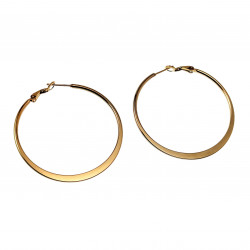 ∅50mm Oorbellen Dames - Verguld RVS - Semi-platte Oorringen