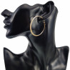 ∅50mm Oorbellen Dames - Verguld RVS - Semi-platte Oorringen