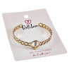 Bangle Dames - Stijve Armband - Cubaans Design - RVS Geel Gold Plated - Open Armband