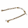 Verguld RVS - Ronde Schakelarmband met Gebroken Witte Kristallen
