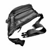 Heuptasje Unisex - Zwart Rundleer - Buideltas - Informal Crossbodytas