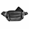 Heuptasje Unisex - Zwart Rundleer - Buideltas - Informal Crossbodytas