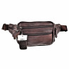 Heuptasje Unisex Donkerbruin Rundleer - Buideltas Informal Crossbodytas