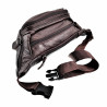 Heuptasje Unisex Donkerbruin Rundleer - Buideltas Informal Crossbodytas