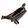 Heuptasje Unisex Donkerbruin Rundleer - Buideltas Informal Crossbodytas