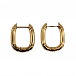 24mm x 19mm x 4mm Oorbellen Dames - Verguld RVS - U-vormige Oorrigen