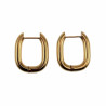 24mm x 19mm x 4mm Oorbellen Dames - Verguld RVS - U-vormige Oorrigen