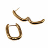 24mm x 19mm x 4mm Oorbellen Dames - Verguld RVS - U-vormige Oorrigen