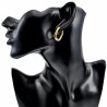 24mm x 19mm x 4mm Oorbellen Dames - Verguld RVS - U-vormige Oorrigen