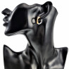 Ø20mm x 4mm Oorbellen Unisex - Gepolijst Goudkleur-Zilverkleur RVS - Bicolor Oorrigen
