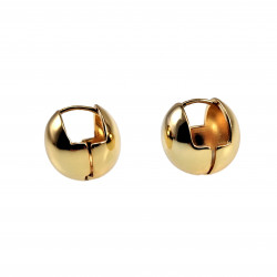 13mm Oorbellen Gepolijst Verguld S925 Sterling Zilver Bol Oorringen
