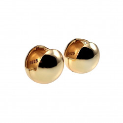 13mm Oorbellen Gepolijst Verguld S925 Sterling Zilver Bol Oorringen